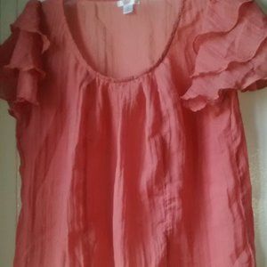 Xhilaration Ruffle Sleeve Top